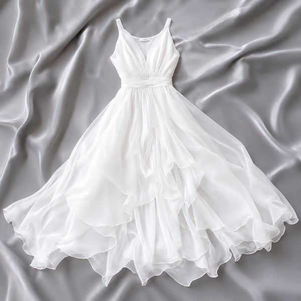 Pure White Chiffon Fairy Dress