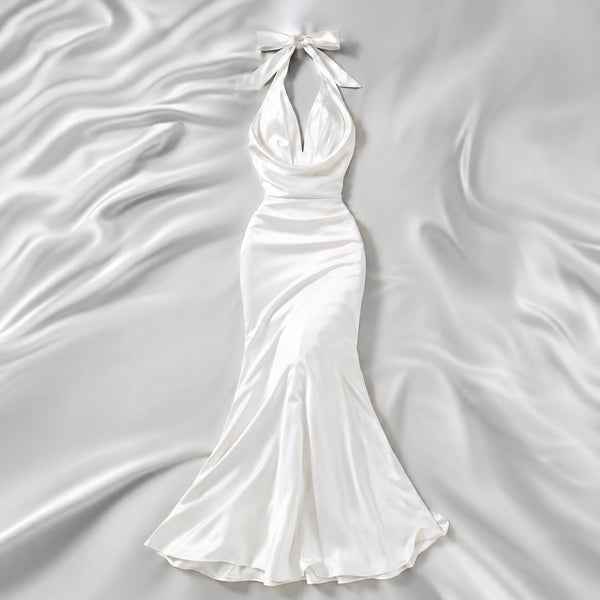 Siren Silk Halter Neck Gown