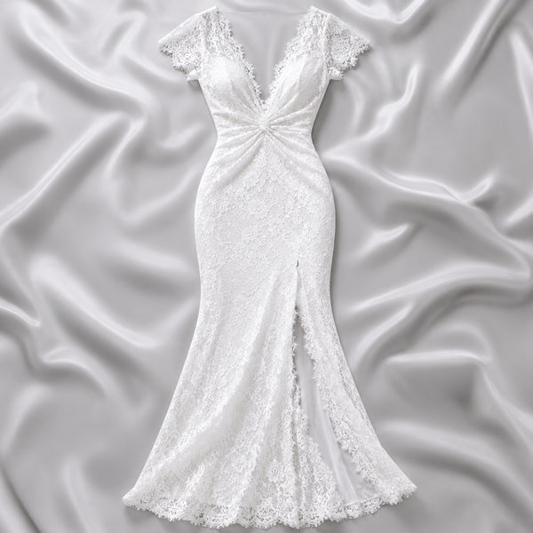 Angelic Lace Silhouette Gown