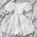 Divine Organza Puff Sleeve Dress