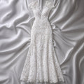 White Dahlia Corded Lace Gown