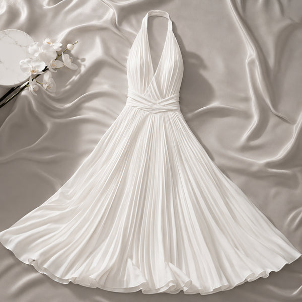 Harmony Pleated Silk Maxi Dress