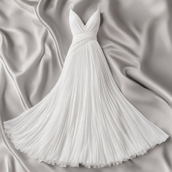 Moonlight Pleated Georgette Gown