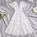 Dreamy Lace Tiered Midi Dress