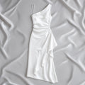 Whisper Satin Asymmetrical Midi