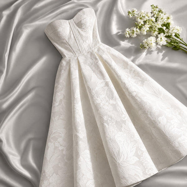 Muse Floral Jacquard Prom Gown